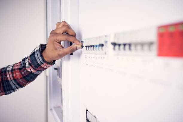 Technician repairing appliance
